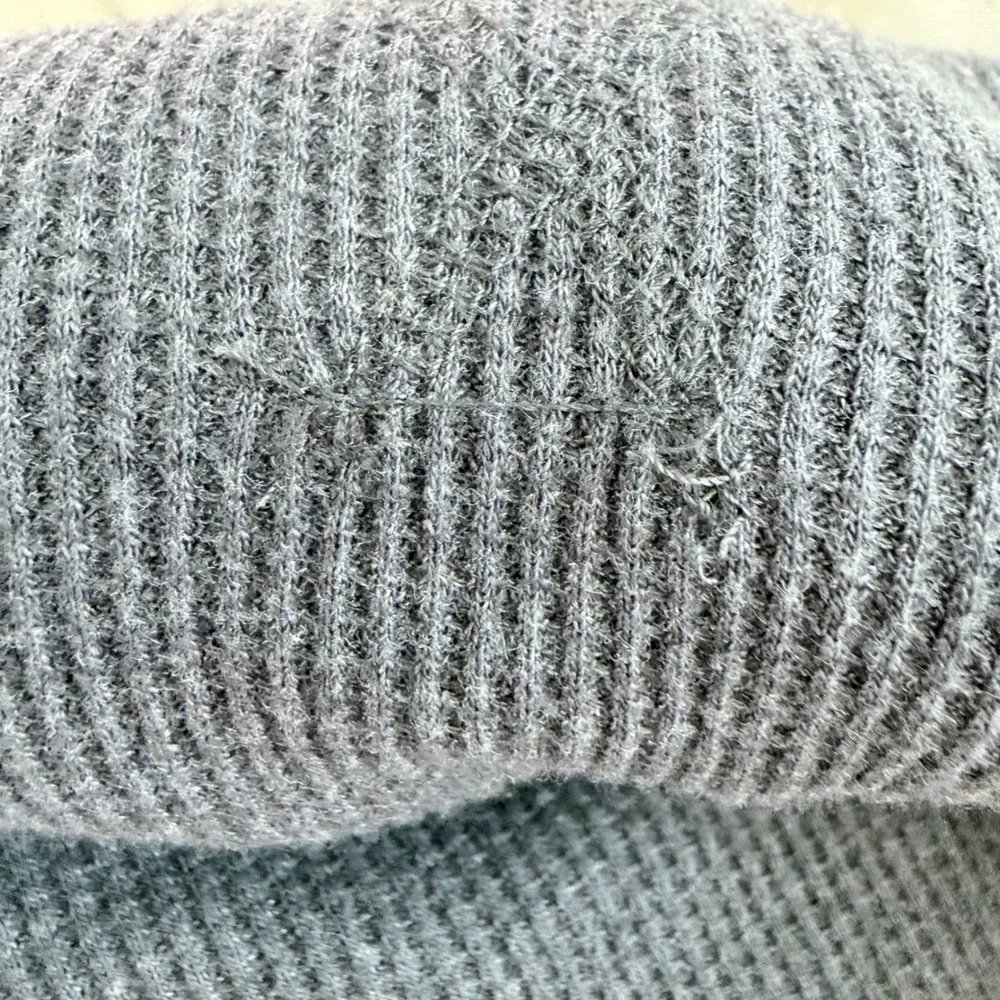 US Polo Assn Mens Sleepwear Thermal Shirt Gray Waffle‎ Knit Long Sleeve Large